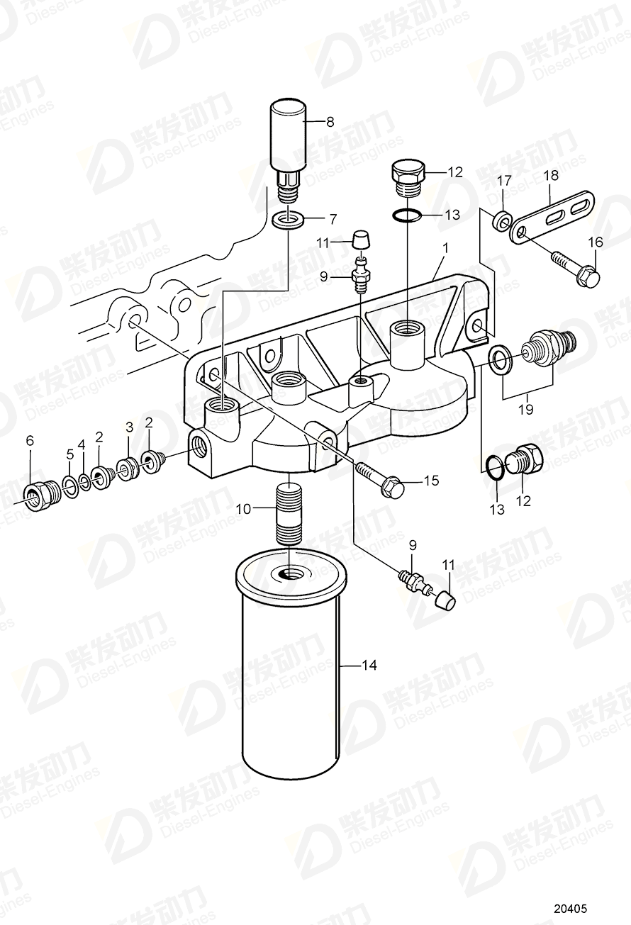 volvo penta Plug 968609 Drawing volvo penta Plug 968609 Drawing